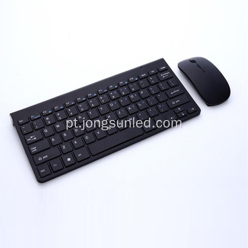 Teclado sem fio preto e combinação de mouse